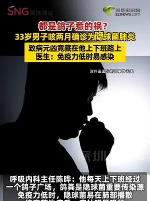 都是鸽子惹的祸？ 33岁男子咳两月确诊为隐球菌肺炎