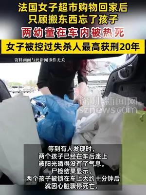 法国女子购物回家只顾搬东西致两幼童在车内被热死