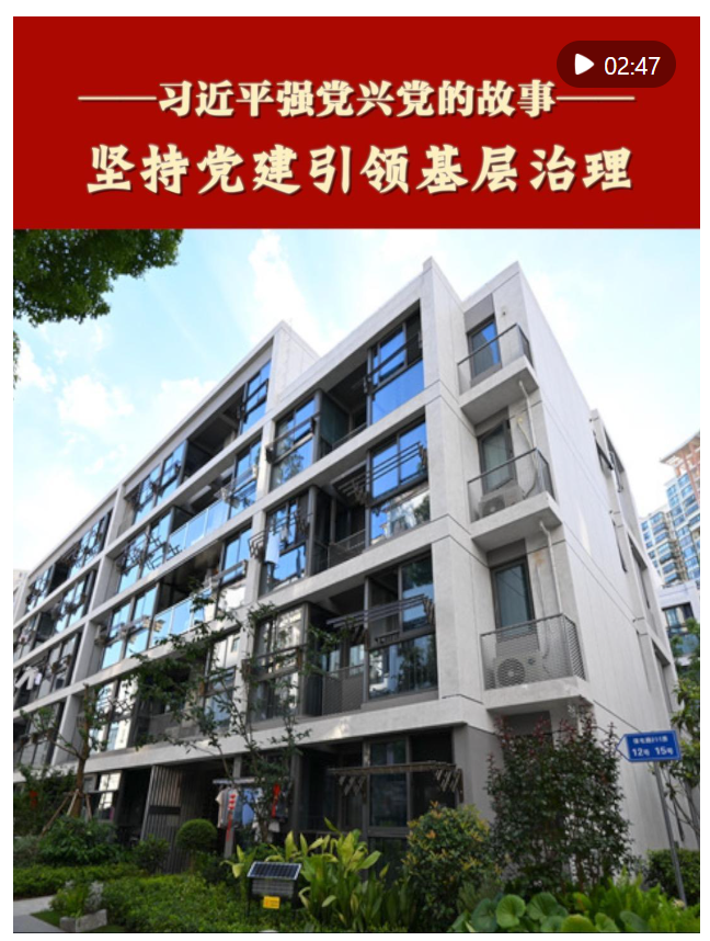 习近平强党兴党的故事｜坚持党建引领基层治理