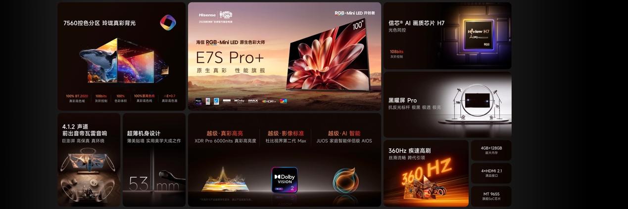 海信发布新一代性能旗舰E7S Pro，杜比视界第二代MAX全球首发