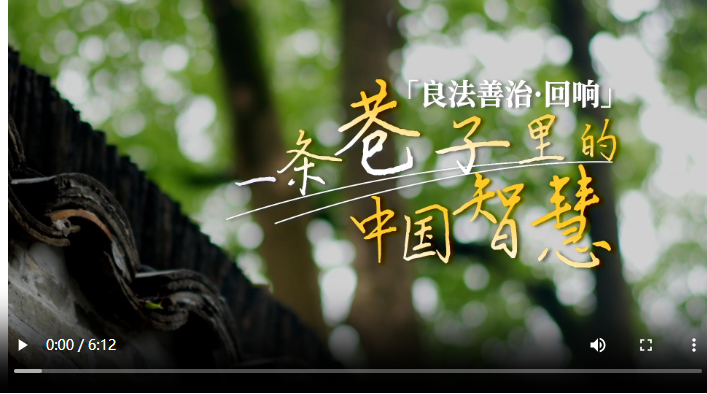 良法善治·回响|一条巷子里的中国智慧